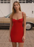 Ame Underwire Mini Dress - Red - Mini Dresses
