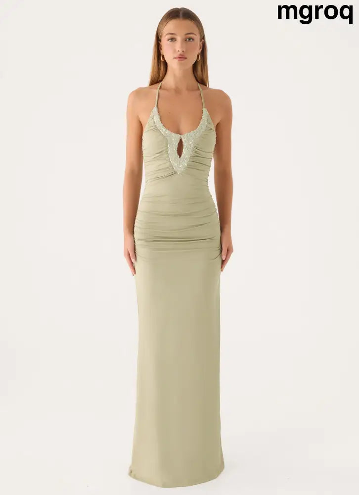 Aminata Maxi Dress - Sage - Maxi Dresses