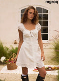 Complexity Mini Dress - White - Mini Dresses