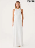 Elliah Cut Out Back Maxi Dress - White - Maxi Dresses