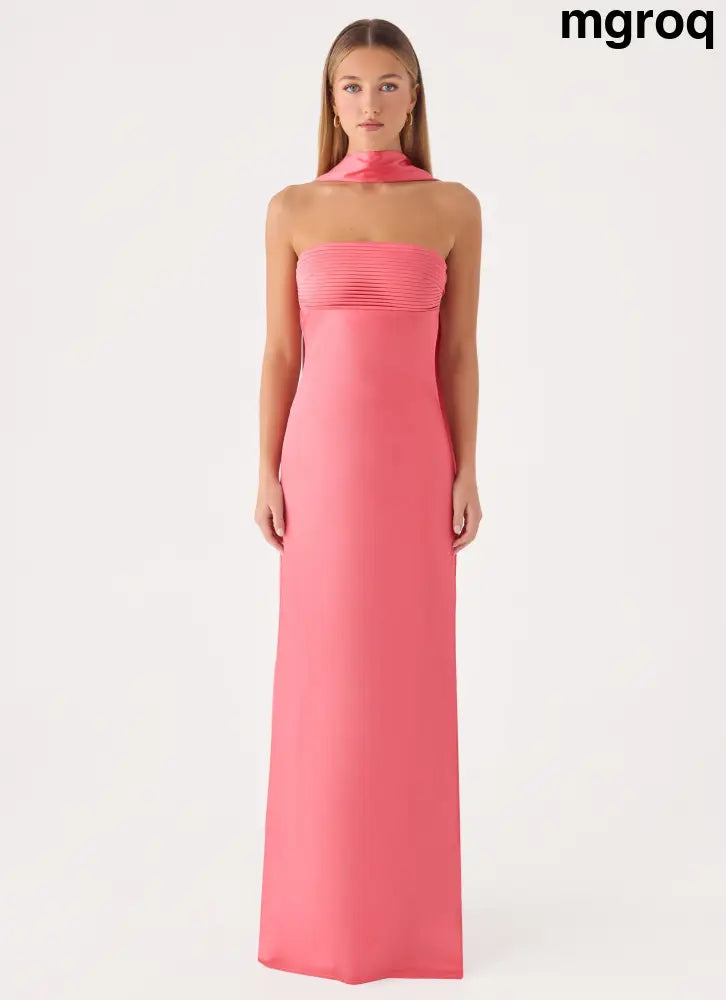 Hush Maxi Dress - Coral Red - Maxi Dresses