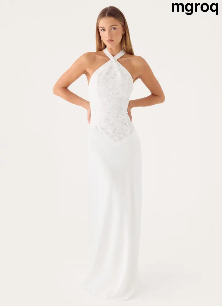 Lilas Maxi Dress - White - Maxi Dresses