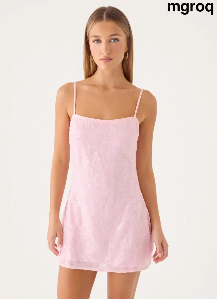 Posey Mini Dress - Pink - Mini Dresses
