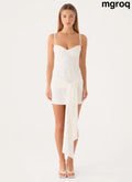 Xylo Lace Mini Dress - White - Mini Dresses